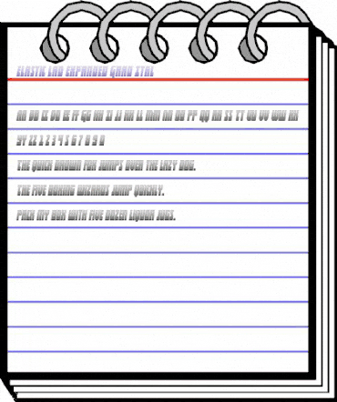 Elastic Lad Expanded Grad Ital Regular animated font preview