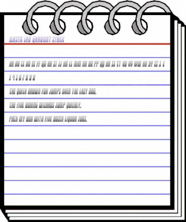 Elastic Lad Gradient Italic Regular animated font preview