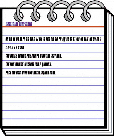 Elastic Lad Semi-Italic Regular animated font preview