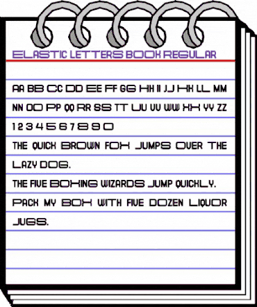 Elastic Letters Book Regular animated font preview Elastic Letters Book Regular animated font preview