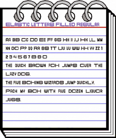 Elastic Letters Filled Regular animated font preview Elastic Letters Filled Regular animated font preview