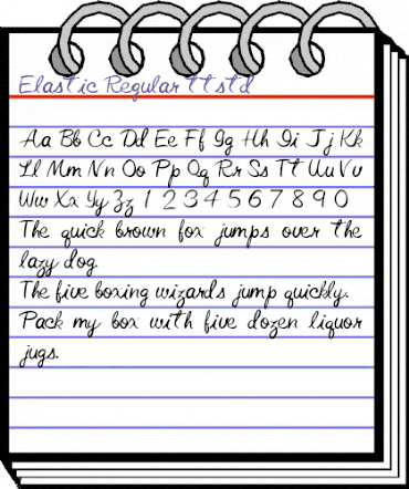 Elastic Regular animated font preview