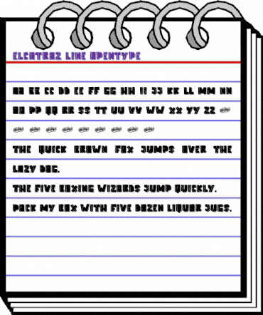Elcatraz Line Regular animated font preview