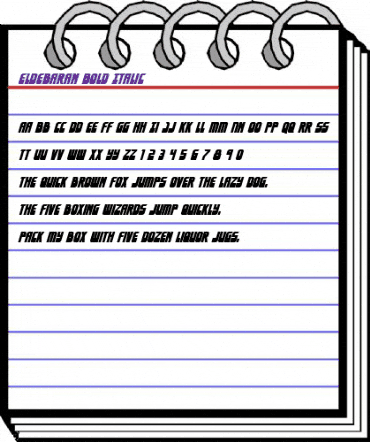 Eldebaran Bold Italic Bold Italic animated font preview Eldebaran Bold Italic Bold Italic animated font preview