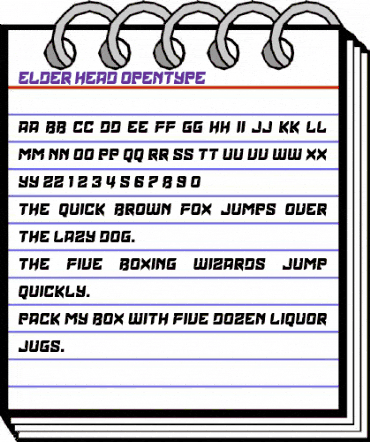 Elder Head Regular animated font preview Elder Head Regular animated font preview