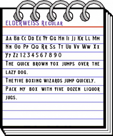 ELDERWEISS Regular animated font preview