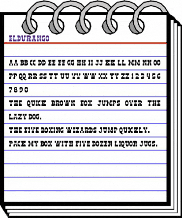 El Durango Regular animated font preview El Durango Regular animated font preview