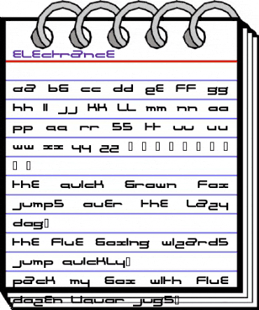 electrance Regular animated font preview