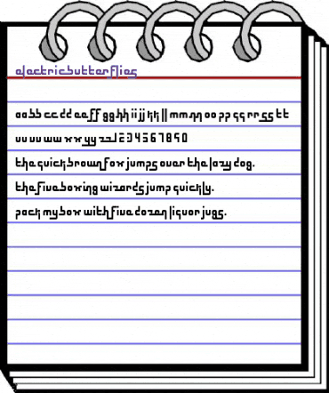 Electric Butterflies Regular animated font preview