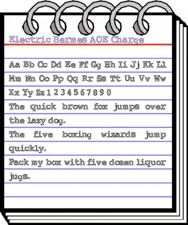 Electric Hermes AOE Charge animated font preview Electric Hermes AOE Charge animated font preview