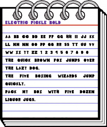 Electric Pickle Bold animated font preview Electric Pickle Bold animated font preview