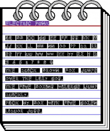 electric Punk Regular animated font preview electric Punk Regular animated font preview