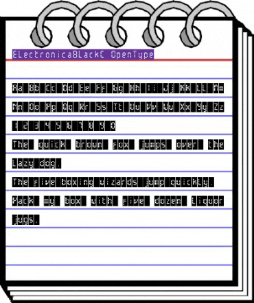 ElectronicaBlackC Regular animated font preview ElectronicaBlackC Regular animated font preview