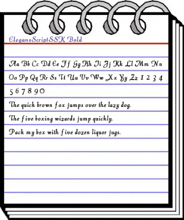 ElegansScriptSSK Bold animated font preview ElegansScriptSSK Bold animated font preview