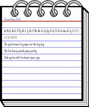 Elegant Sans Bold animated font preview