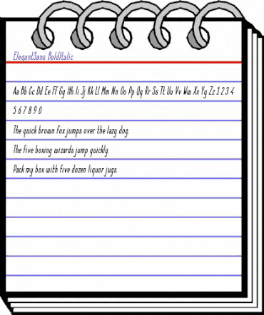 Elegant Sans Bold Italic animated font preview