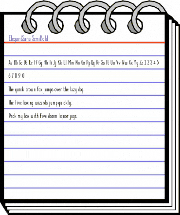 Elegant Sans SemiBold animated font preview