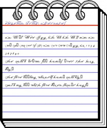 Elegeion Script Alternates Regular animated font preview Elegeion Script Alternates Regular animated font preview