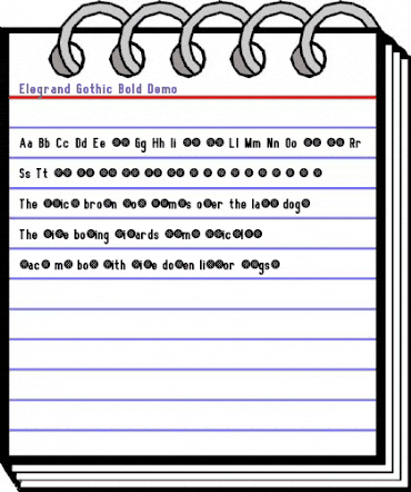 Elegrand Gothic Demo Bold animated font preview