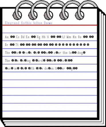 Elegrand Gothic Inline Demo Regular animated font preview Elegrand Gothic Inline Demo Regular animated font preview