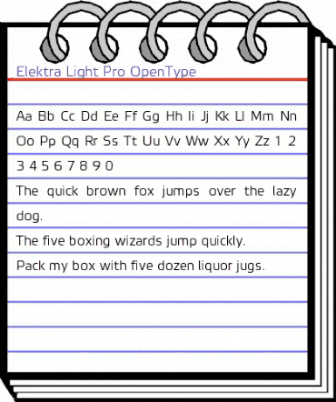 Elektra Light Pro Regular animated font preview