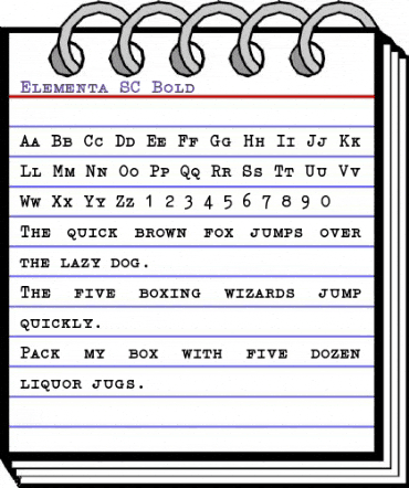 Elementa SC Bold animated font preview