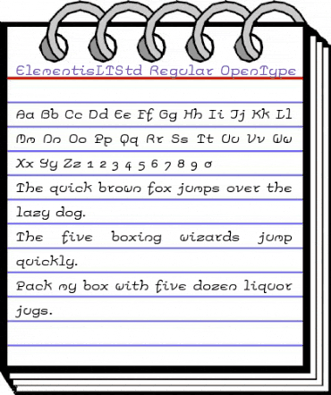 Elementis LT Std Regular animated font preview Elementis LT Std Regular animated font preview