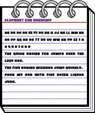 Elephant Gun Academy Regular animated font preview Elephant Gun Academy Regular animated font preview