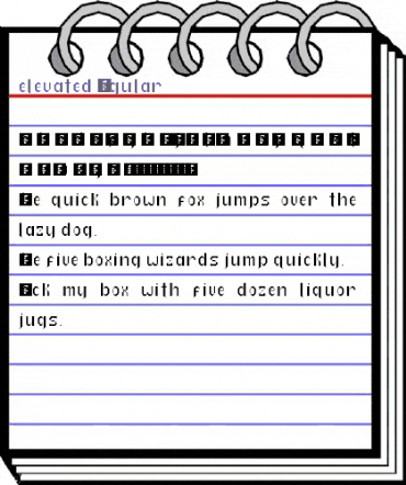 elevated Regular animated font preview