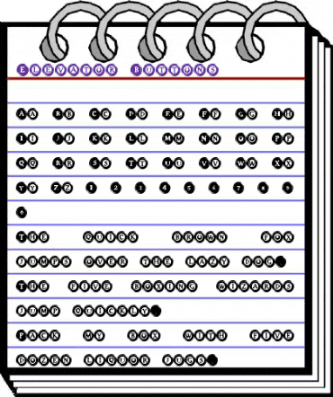 Elevator Buttons Regular animated font preview