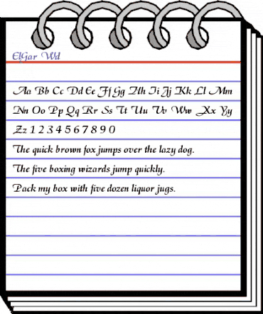 ElGar Wd Regular animated font preview