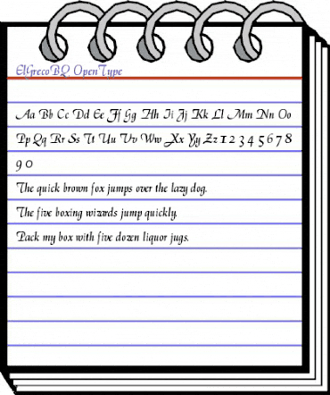 ElGreco BQ Regular animated font preview ElGreco BQ Regular animated font preview