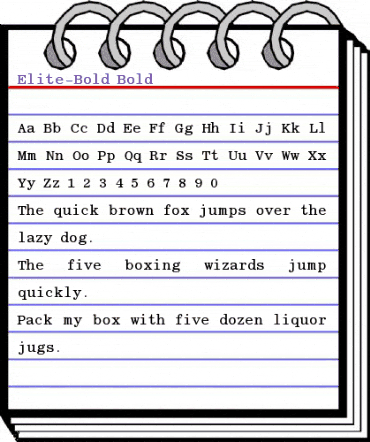 Elite-Bold Bold animated font preview Elite-Bold Bold animated font preview