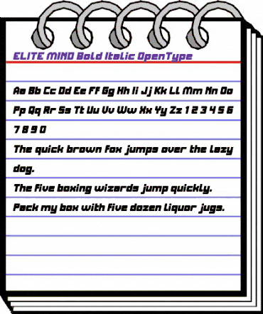 ELITE MIND Bold Italic animated font preview ELITE MIND Bold Italic animated font preview