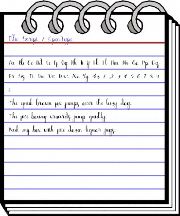 Ellic Script Regular animated font preview Ellic Script Regular animated font preview
