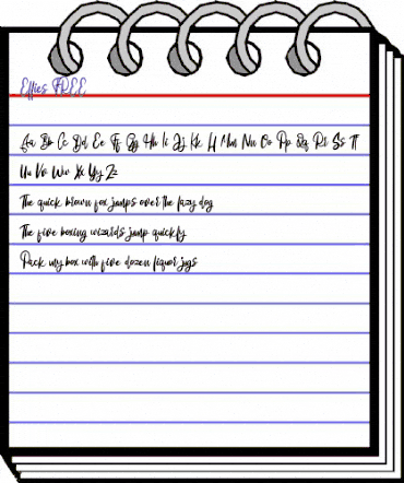 Ellies FREE Regular animated font preview