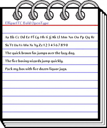 Ellipse ITC Bold animated font preview