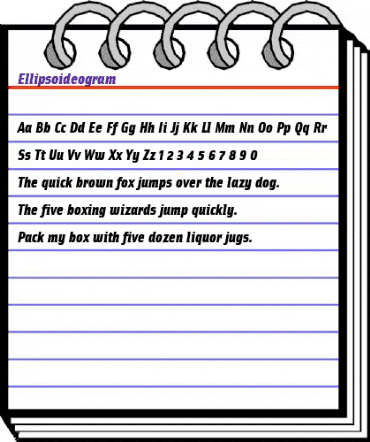 Ellipsoideogram Regular animated font preview