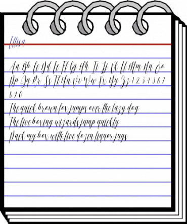 Ellisa Regular animated font preview