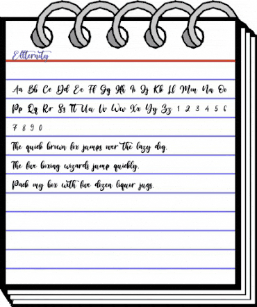 Ellternity Regular animated font preview