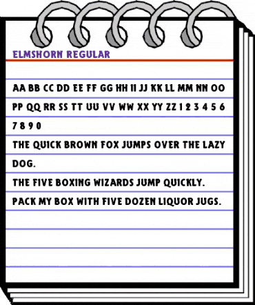 Elmshorn Regular animated font preview Elmshorn Regular animated font preview