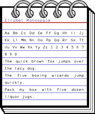 ElroNet Monospace Normal animated font preview