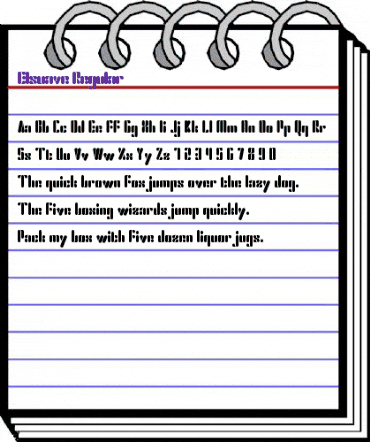 Elsuave Regular animated font preview