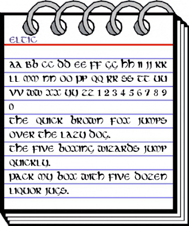 Eltic Regular animated font preview