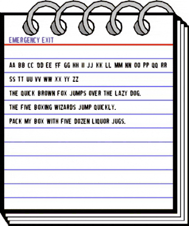 Emergency Exit Regular animated font preview