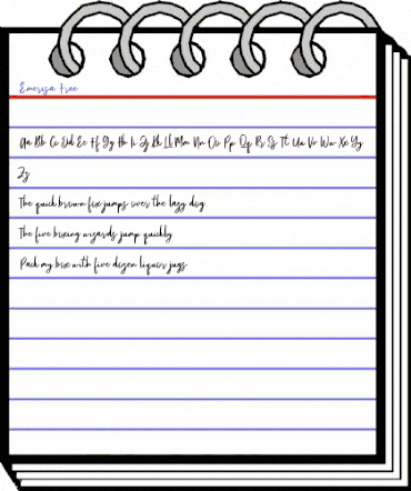 Emerisa Free Regular animated font preview