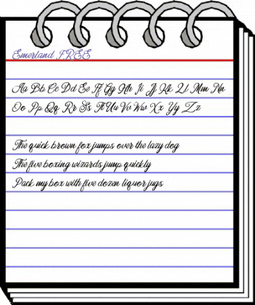 Emerland FREE Regular animated font preview