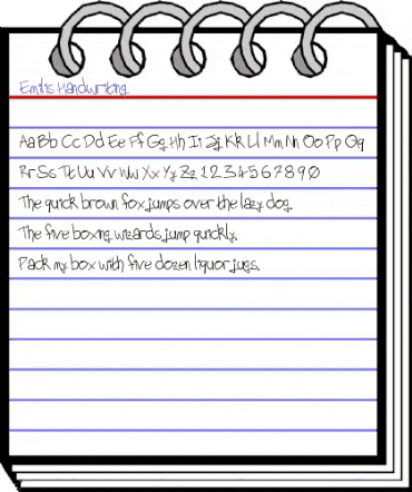 Emili's Messy Handwriting Slightly Irregular animated font preview Emili's Messy Handwriting Slightly Irregular animated font preview