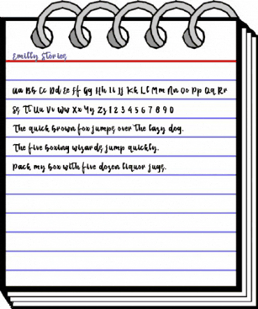 Emilly Stories Regular animated font preview