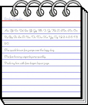Emily Regular Regular animated font preview